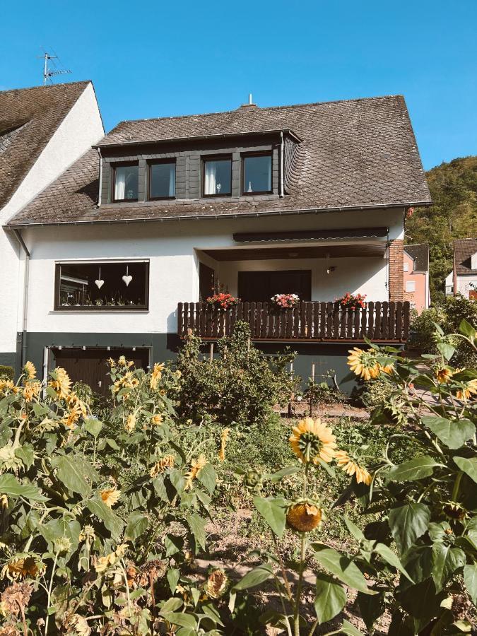 Ferienwohnung Moselflair Mit Direktem Blick Auf Die Mosel Und Weinberge Oberfell Bagian luar foto